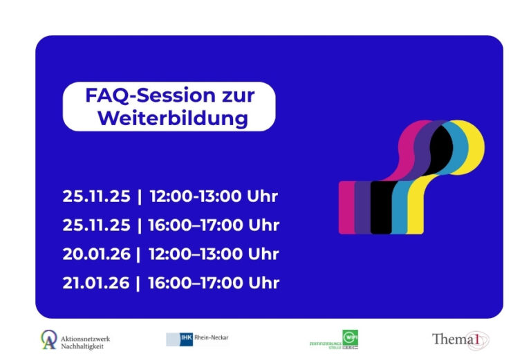 FAQ Session zur Weiterbildung "Transformationsmanager:in Nachhaltige Kultur"