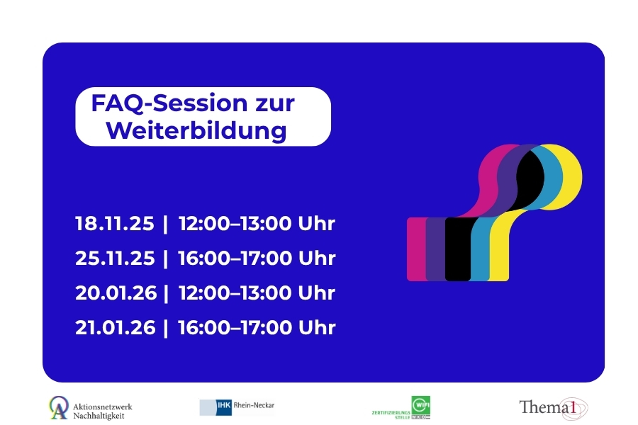 FAQ Session zur Weiterbildung "Transformationsmanager:in Nachhaltige Kultur"